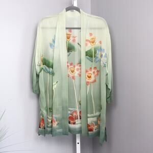 Unbranded‎ Vintage Scenic Print Kimono Open Front One Size